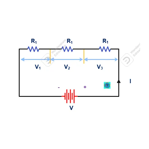 Resistors are connected in series circuit