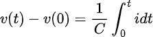 Integral form for capacitor and current charge