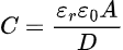 general capacitance formula