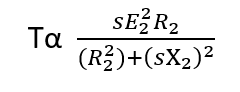 Torque equation of the induction motor