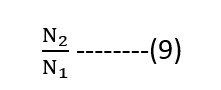 turns ratio of transformer