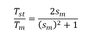 Ratio of starting torque to maximum torque