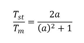 Equation for Ratio of starting torque to maximum torque