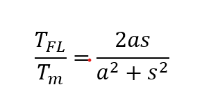 Equation for ratio of full load torque to maximum torque